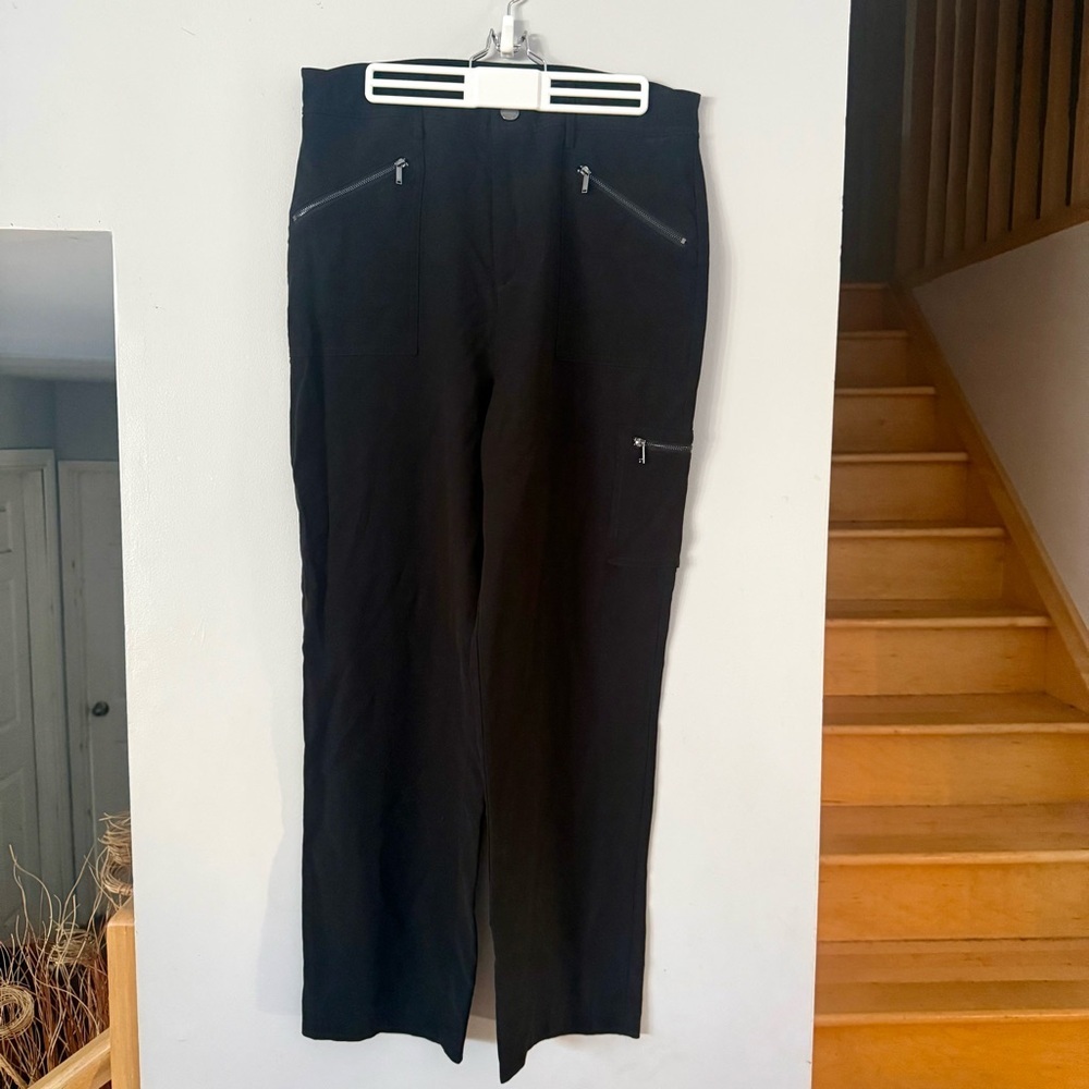 EUC Karl Lagerfeld Women's Black Wide Straight Leg Pants